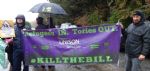 Supporters of Dianne Ngoza outside Dallas Court Salford